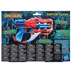 Nerf Dinosquad Blaster Lancia-Dardi Raptor-Slash, Con Tamburo Rotante Da 6 Dardi E Azione Raffica