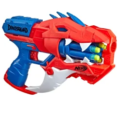 Nerf Dinosquad Blaster Lancia-Dardi Raptor-Slash, Con Tamburo Rotante Da 6 Dardi E Azione Raffica