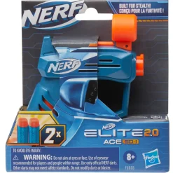 Nerf Elite 2.0 Blaster Ace Sd-1, Con 2 Dardi Originali Nerf Elite E Portadardi Da 1 , Per Lanci Furtivi, Facile Da Usare