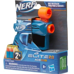 Nerf Elite 2.0 Blaster Ace Sd-1, Con 2 Dardi Originali Nerf Elite E Portadardi Da 1 , Per Lanci Furtivi, Facile Da Usare