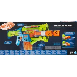 Nerf Elite 2.0, Blaster Lancia-Dardi Double Punch, 50 Dardi Nerf Elite, 2 Caricatori Da 10 Dardi, Blaster Nerf Motorizzato, Dagli 8 Anni In Su