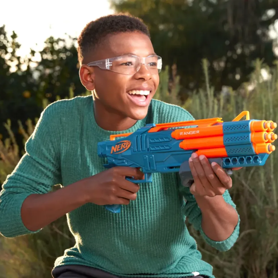 Nerf Elite 2.0, Blaster Ranger Pd-5, Raffica A 5 Canne, 10 Dardi Nerf Elite, Facile Da Usare, Portadardi, Azione A Pompa