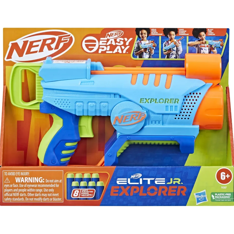 Nerf Elite Junior Explorer, Blaster Facile Da Usare Con 8 Dardi Nerf Elite