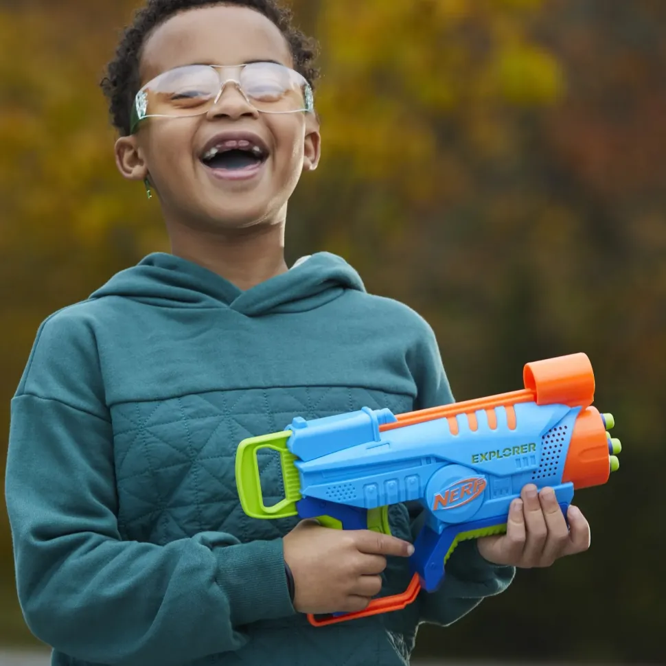 Nerf Elite Junior Explorer, Blaster Facile Da Usare Con 8 Dardi Nerf Elite