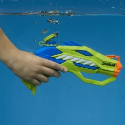 Nerf Super Soaker Dinosquad, 2 Raptor-Surge, Include 2 Soaker Con Design A Forma Di Dinosauro