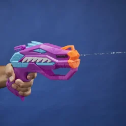 Nerf Super Soaker Dinosquad, 2 Raptor-Surge, Include 2 Soaker Con Design A Forma Di Dinosauro