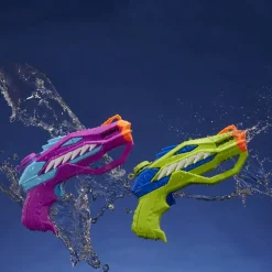 Nerf Super Soaker Dinosquad, 2 Raptor-Surge, Include 2 Soaker Con Design A Forma Di Dinosauro