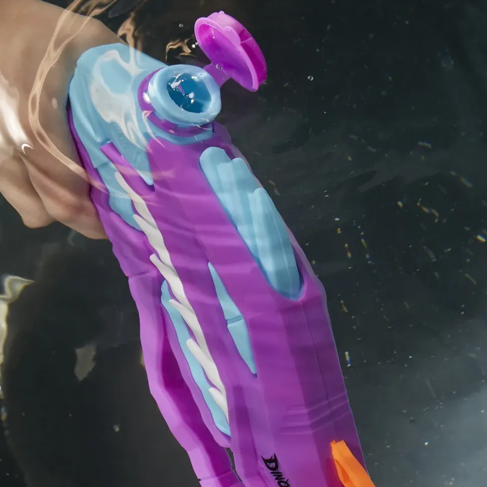 Nerf Super Soaker Dinosquad, 2 Raptor-Surge, Include 2 Soaker Con Design A Forma Di Dinosauro
