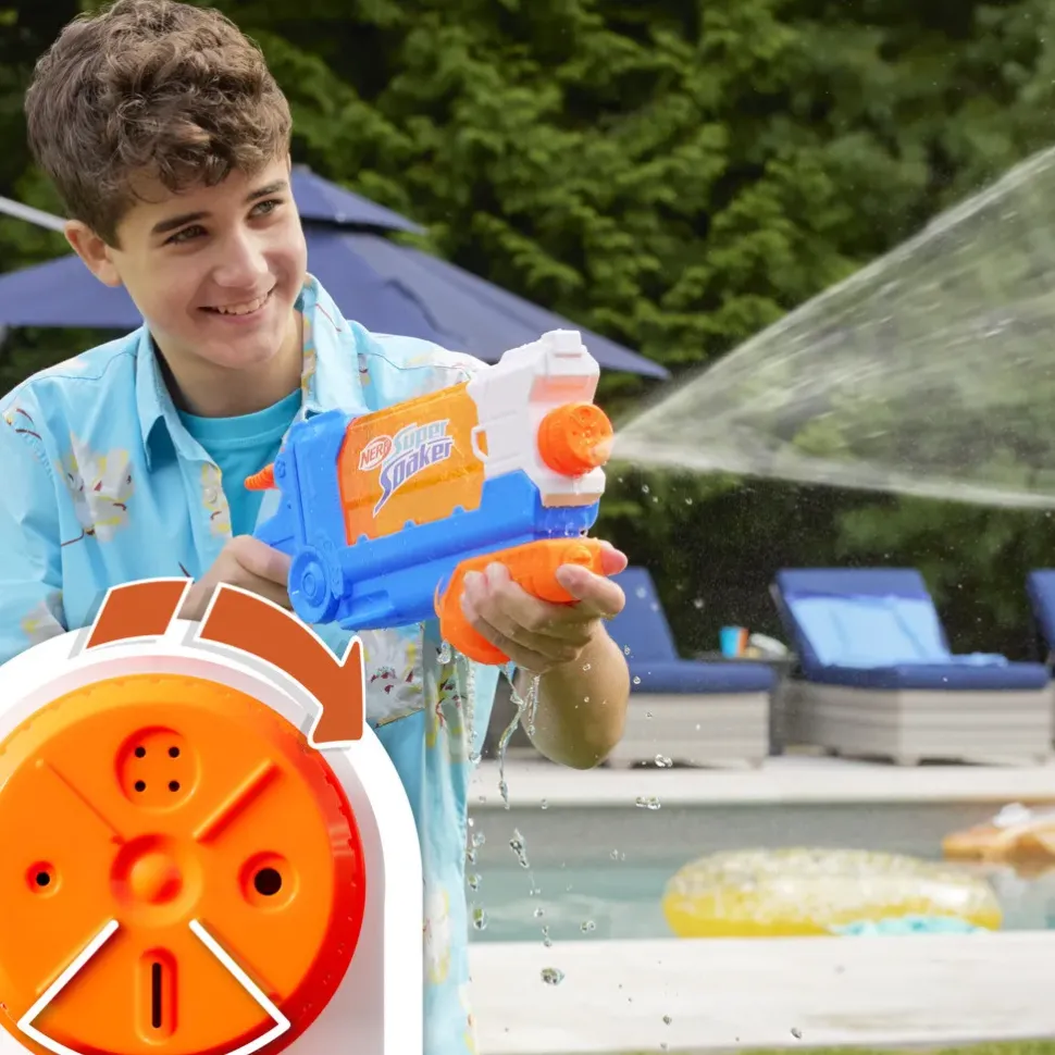 Nerf Super Soaker Flip Fill, Soaker Con 4 Stili Di Spruzzo, Riempimento Rapido, Serbatoio Da 887 Mm, Giochi D'Acqua