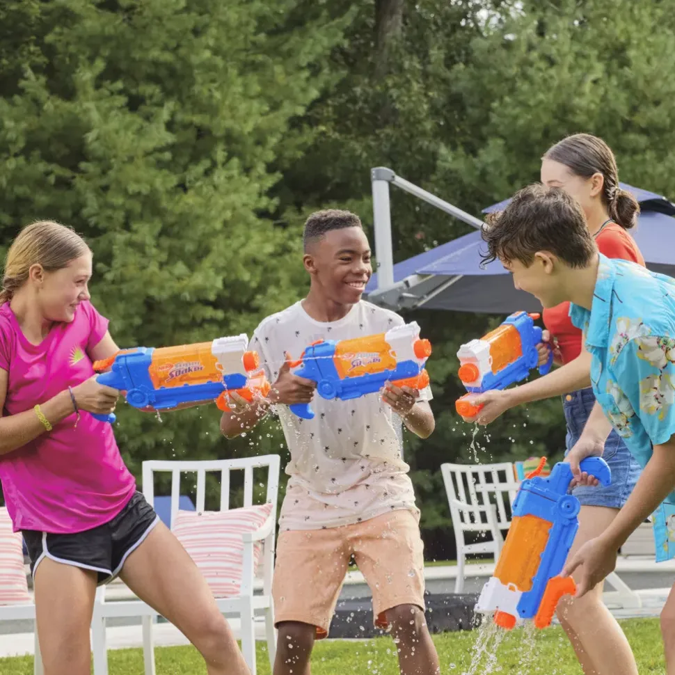Nerf Super Soaker Flip Fill, Soaker Con 4 Stili Di Spruzzo, Riempimento Rapido, Serbatoio Da 887 Mm, Giochi D'Acqua