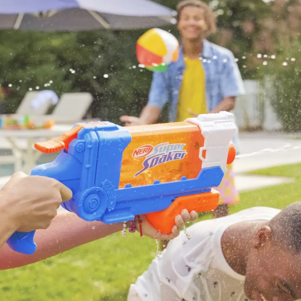 Nerf Super Soaker Flip Fill, Soaker Con 4 Stili Di Spruzzo, Riempimento Rapido, Serbatoio Da 887 Mm, Giochi D'Acqua