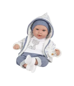 Newborn 42 Cm Con Completo Blu Jeans