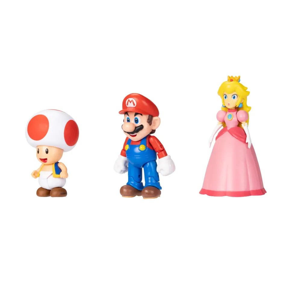 Nintendo Super Mario Personaggi Articolati 10 Cm, Pacco Da 3