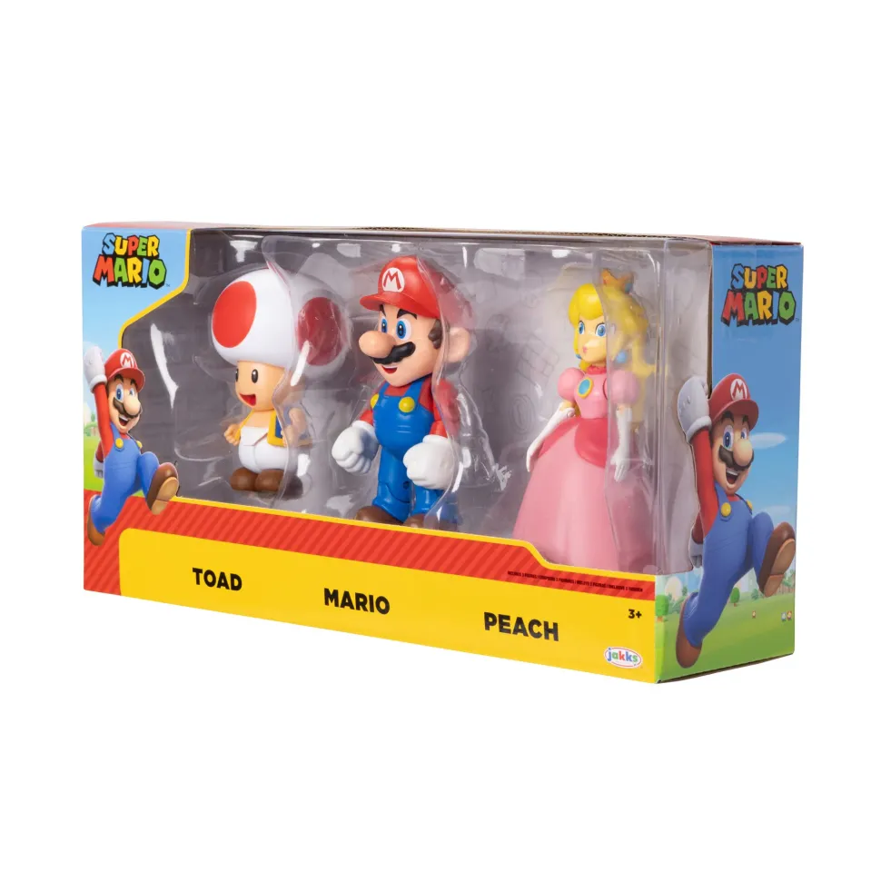 Nintendo Super Mario Personaggi Articolati 10 Cm, Pacco Da 3