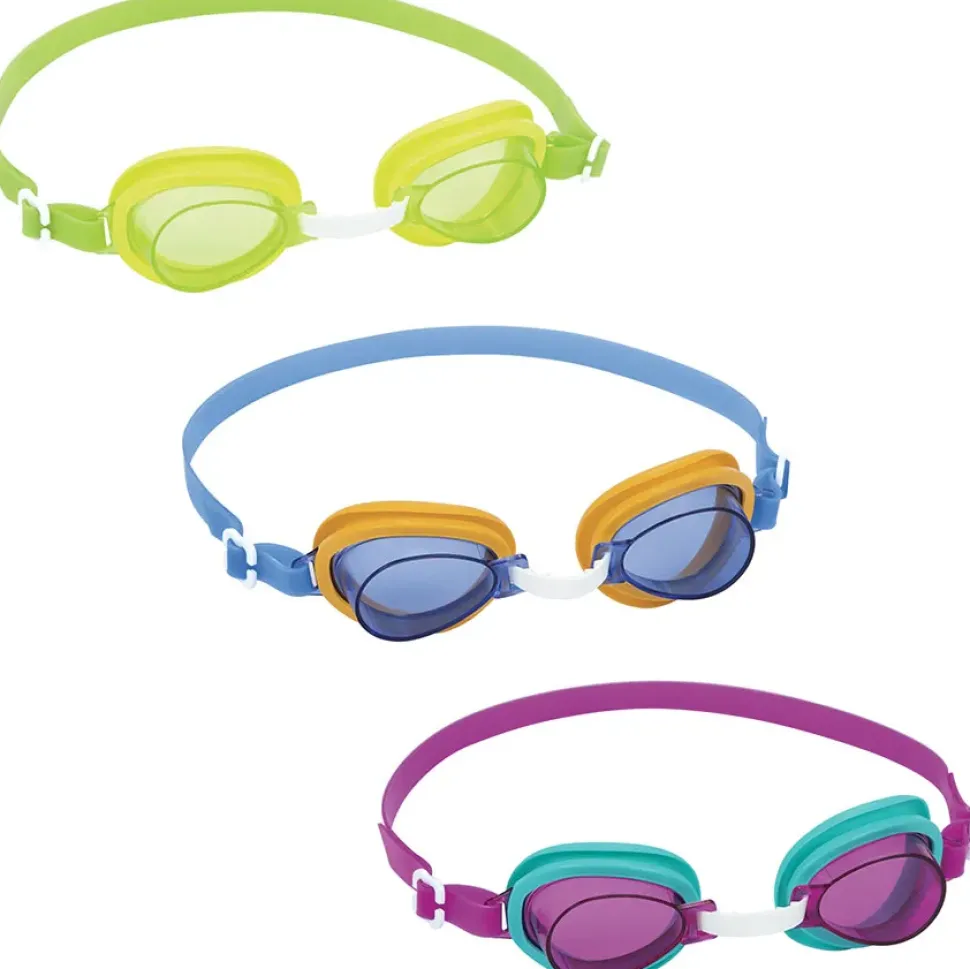 Occhialini Lightning Swimmer, 3-6 Anni, 3 Colori Assortiti In Silicone , Lenti Con Protezione Uv