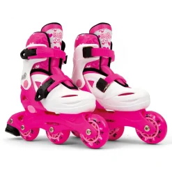 Pattini A 3 Ruote Regolabili Con Freno Posteriore Misure Da 26 A 30 Per Bambini- Disponibile In Blu E Rosa