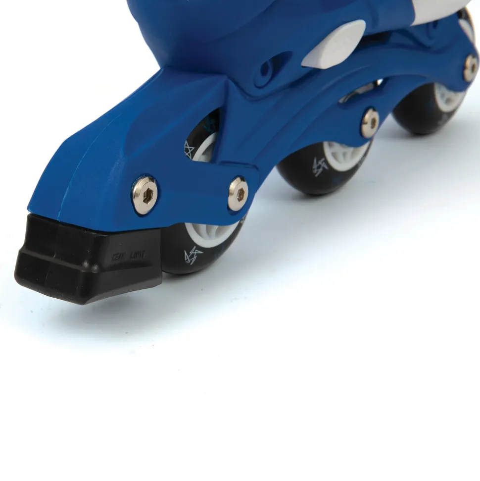 Pattini A 3 Ruote Regolabili Con Freno Posteriore Misure Da 26 A 30 Per Bambini- Disponibile In Blu E Rosa