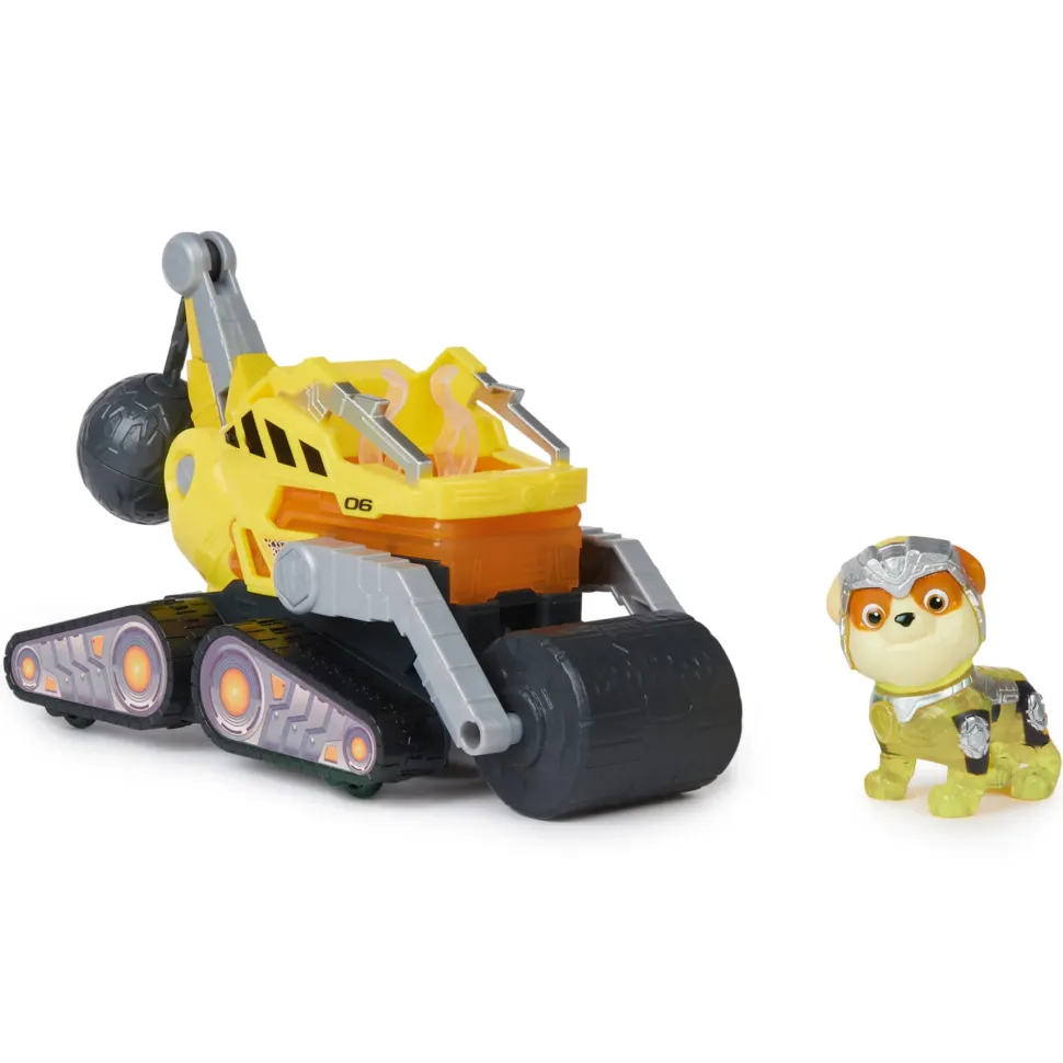 Paw Patrol, Bulldozer Di Rubble Tematizzato Paw Patrol: Il Super Film, Con Luci E Suoni, Giochi Paw Patrol Per Bambini E Bambine, 3+ Anni