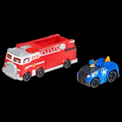 Paw Patrol, Camion Dei Pompieri E Auto Della Polizia Di Chase In Metallo, Veicoli Die-Cast