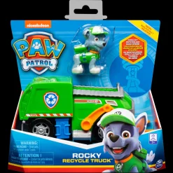 Paw Patrol, Camion Per La Raccolta Di Rifiuti Riciclabili Di Rocky Con Personaggio