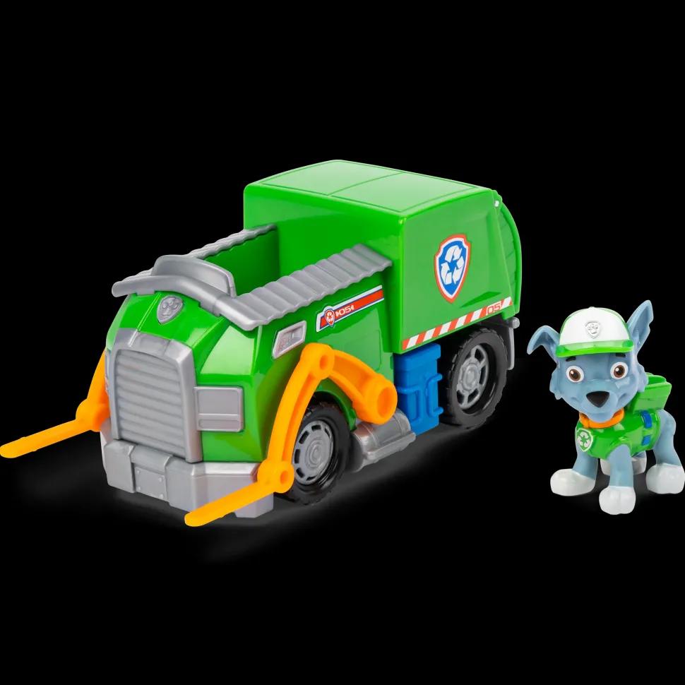 Paw Patrol, Camion Per La Raccolta Di Rifiuti Riciclabili Di Rocky Con Personaggio
