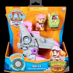 Paw Patrol, Veicolo A Carica Dino Rescue Skye Con Dinosauro Misterioso