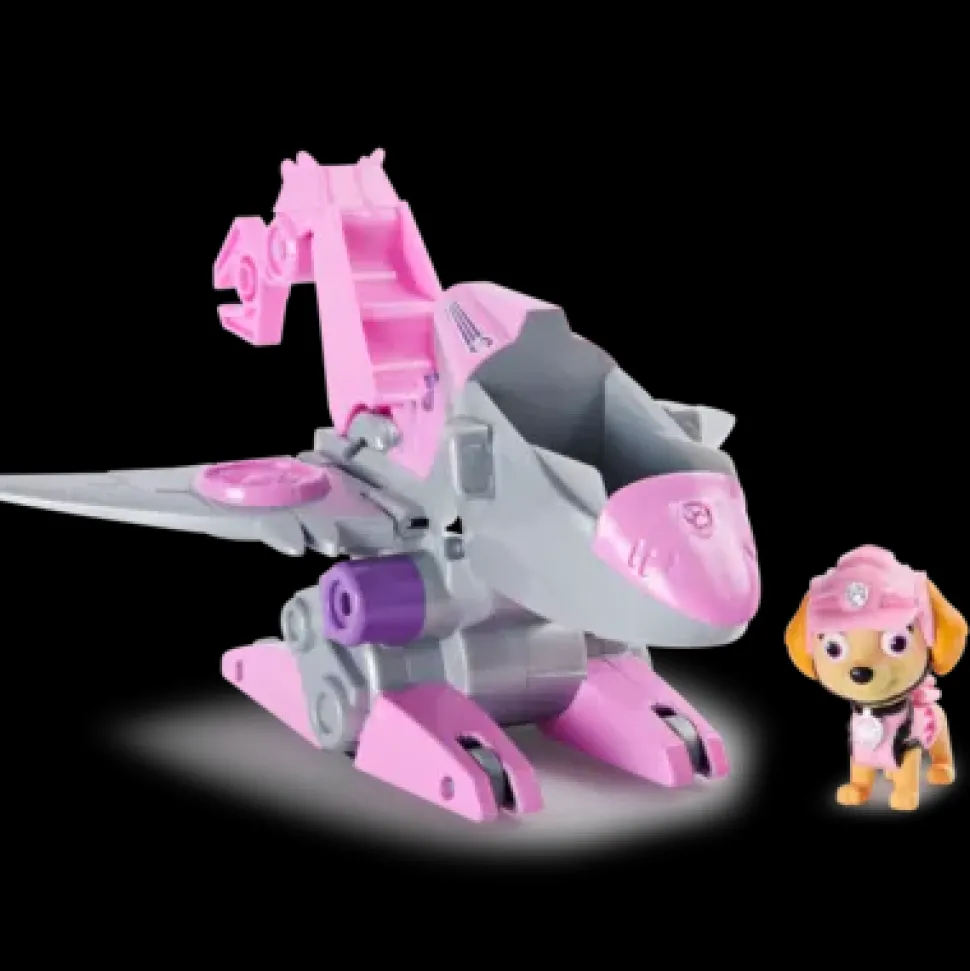 Paw Patrol, Veicolo A Carica Dino Rescue Skye Con Dinosauro Misterioso