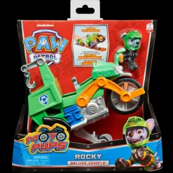 Paw Patrol, Veicolo Moto Pups Di Rocky Con Motore A Retrocarica E Personaggio