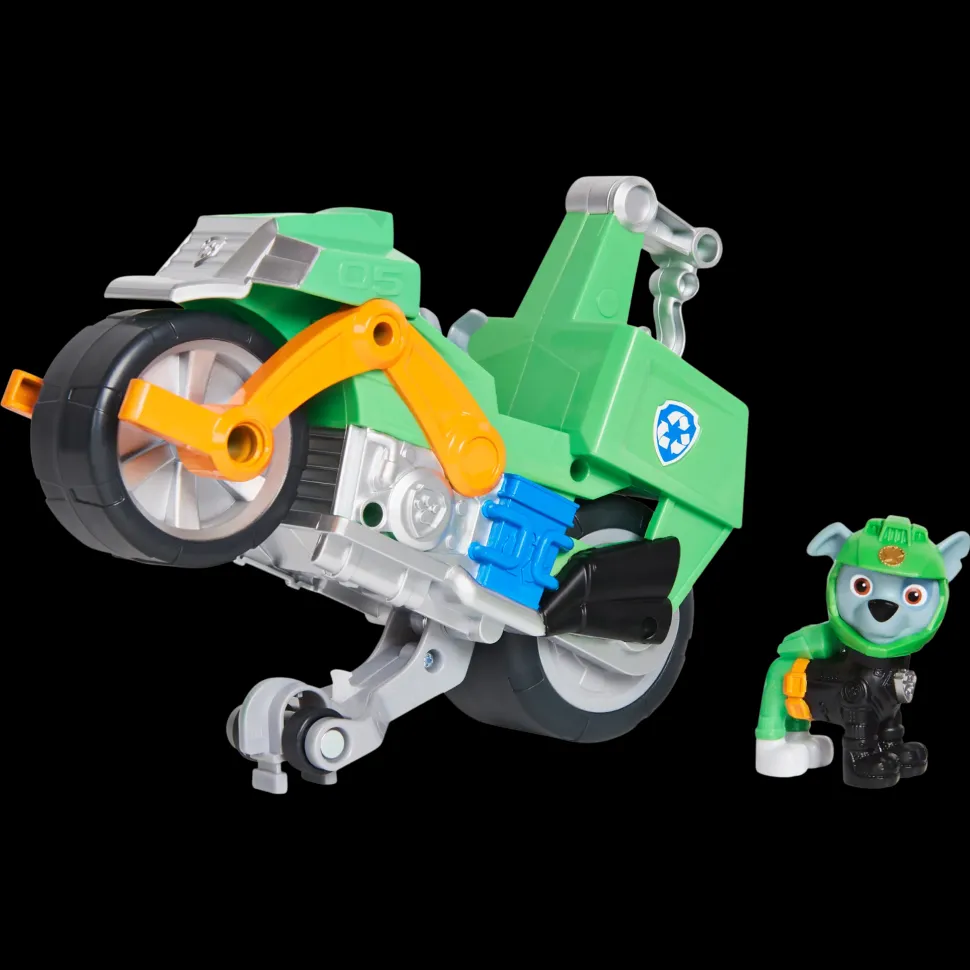 Paw Patrol, Veicolo Moto Pups Di Rocky Con Motore A Retrocarica E Personaggio