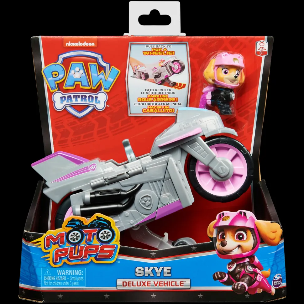 Paw Patrol, Veicolo Moto Pups Di Skye Con Motore A Retrocarica E Personaggio