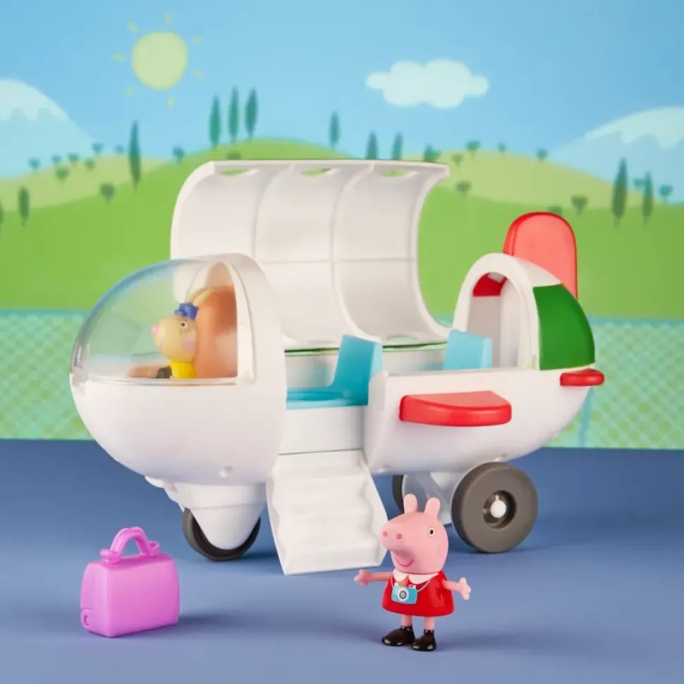 Peppa Pig Air Peppa, Veicolo Aereo Giocattolo Per Eta Prescolare Con Ruote Che Girano, Include 1 Personaggio E 1 Accessorio, Dai 3 Anni In Su