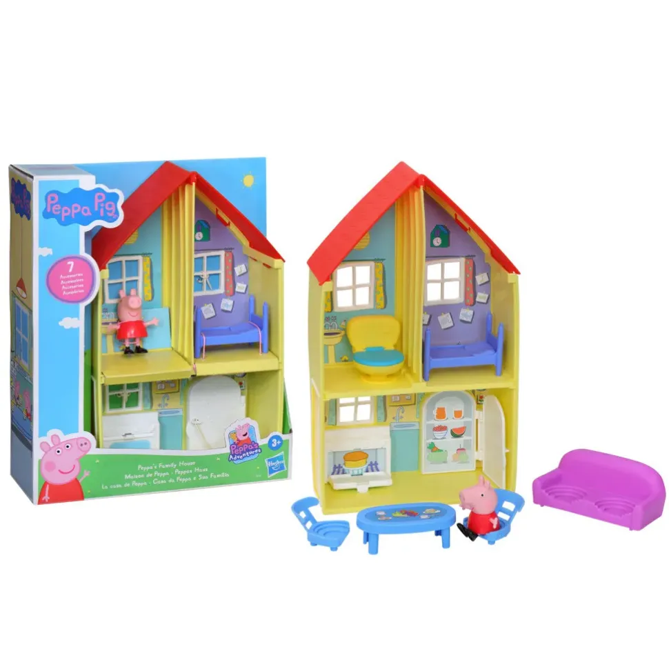 Peppa Pig La Casa Di Peppa Pig, Include Action Figure Di Peppa Pig E 6 Accessori Divertenti, Giocattolo Per Eta Prescolare Dai 3 Anni In Su