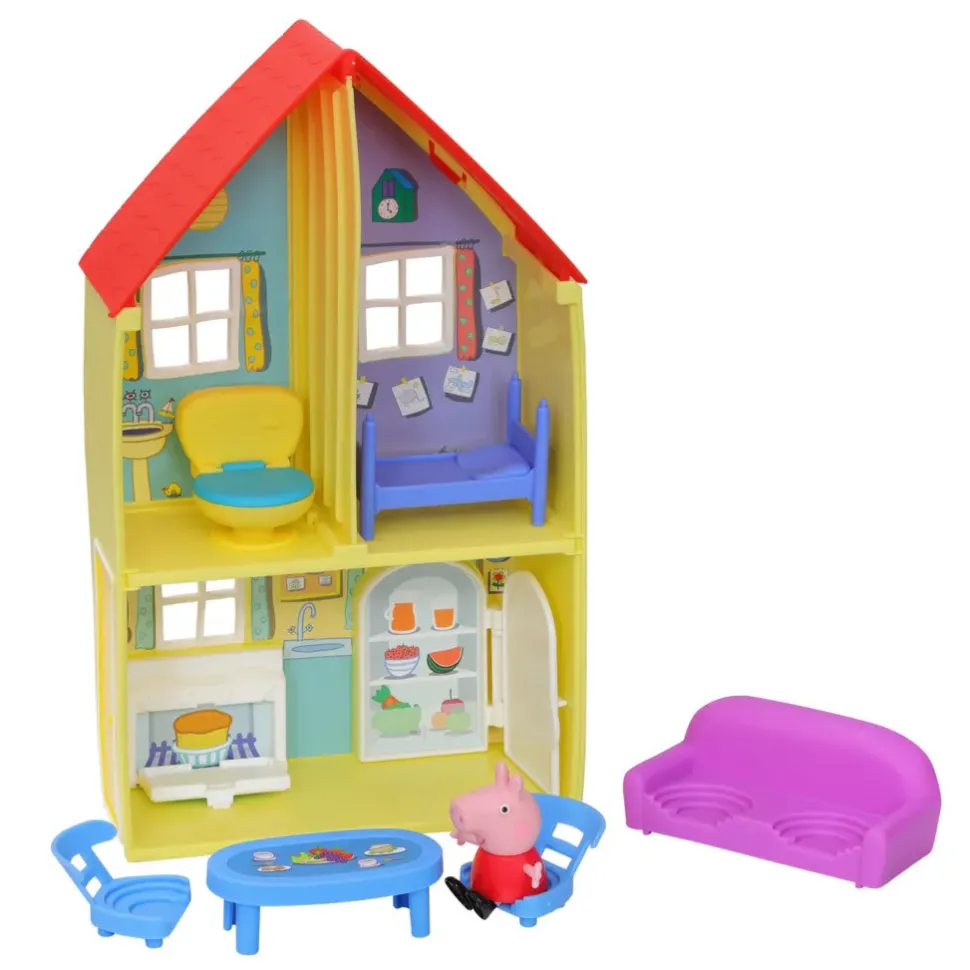 Peppa Pig La Casa Di Peppa Pig, Include Action Figure Di Peppa Pig E 6 Accessori Divertenti, Giocattolo Per Eta Prescolare Dai 3 Anni In Su