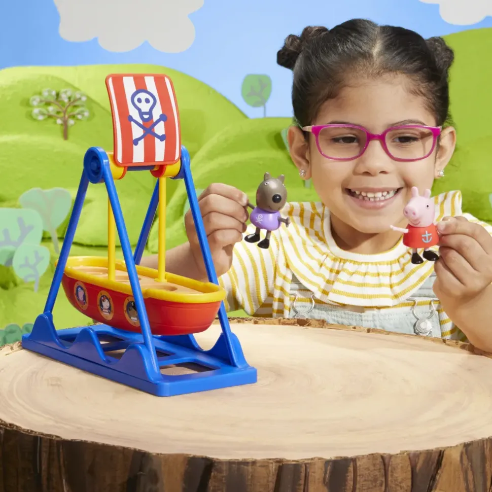 Peppa Pig La Giostra Veliero Di Peppa Pig, Playset Con Action Figure Di Peppa Pig, Giocattoli Per Bambini E Bambine