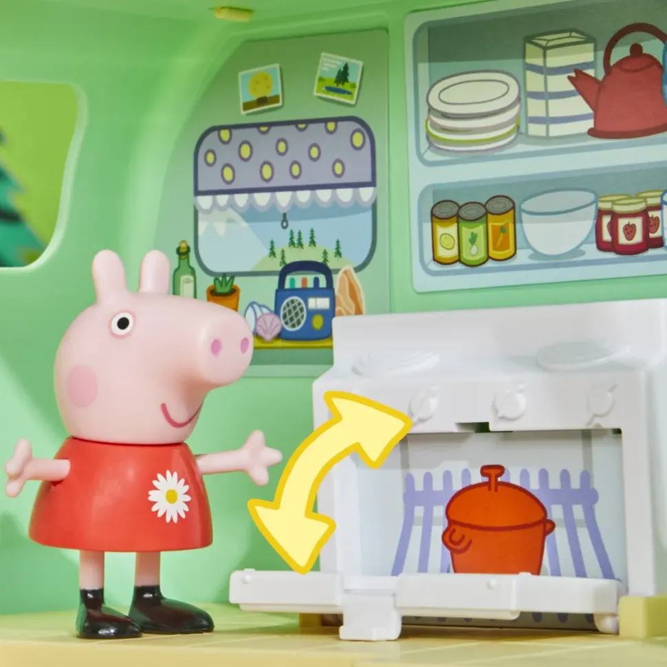 Peppa Pig La Roulotte Di Peppa Pig, Playset Con 6 Accessori E 3 Action Figure