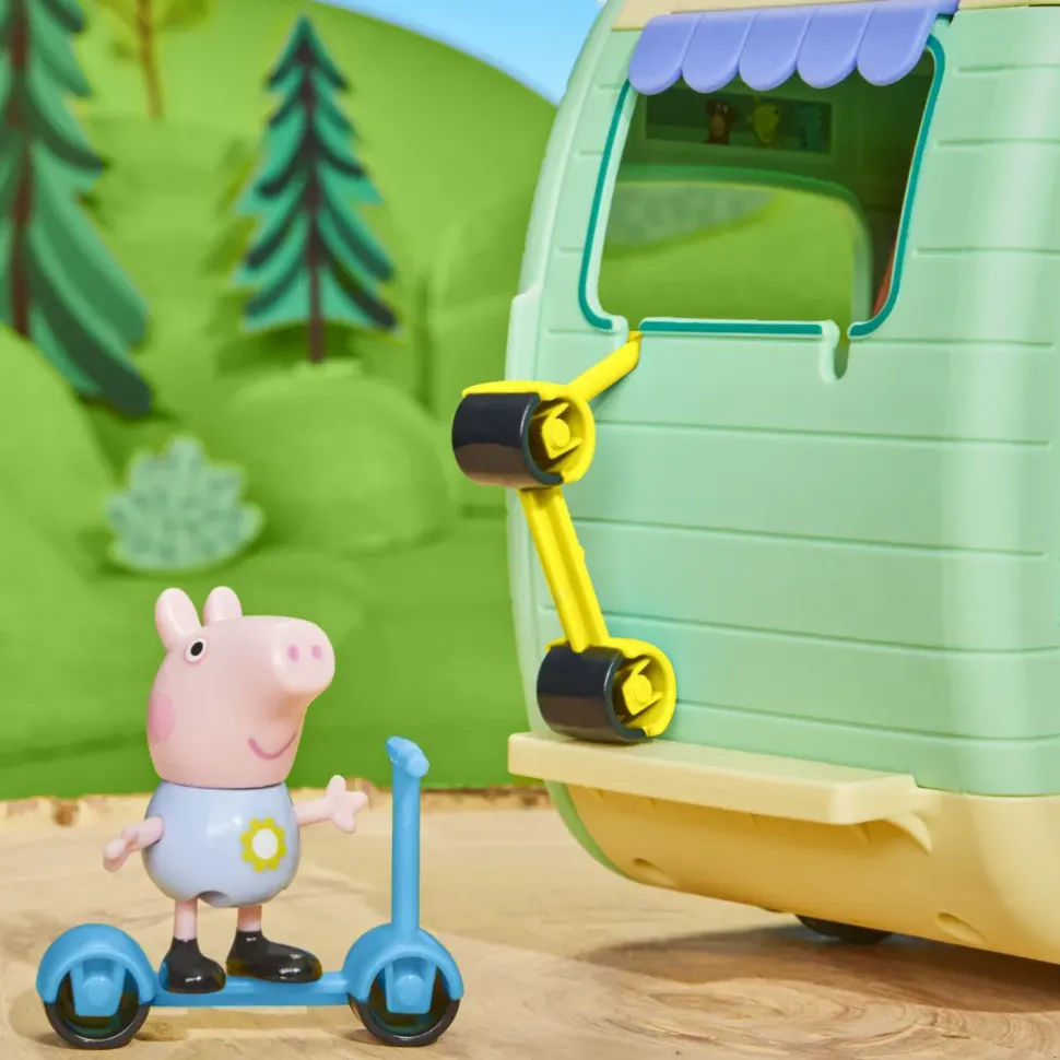 Peppa Pig La Roulotte Di Peppa Pig, Playset Con 6 Accessori E 3 Action Figure