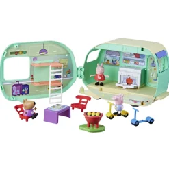 Peppa Pig La Roulotte Di Peppa Pig, Playset Con 6 Accessori E 3 Action Figure