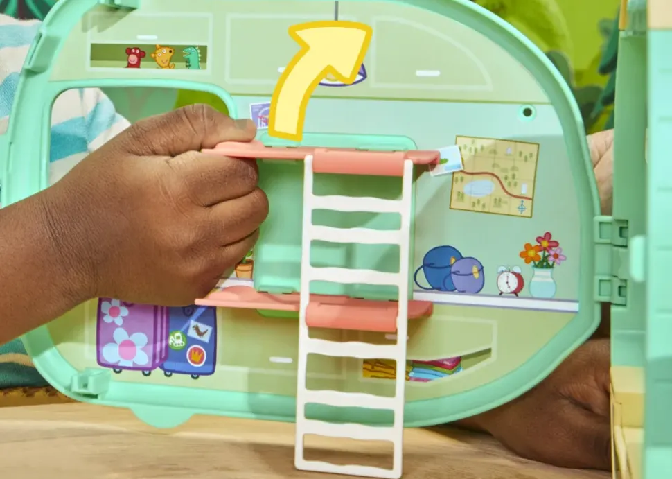 Peppa Pig La Roulotte Di Peppa Pig, Playset Con 6 Accessori E 3 Action Figure