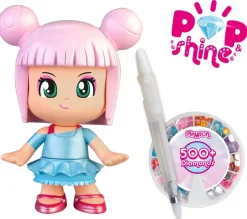 Pinypon Pop & Shine, Personaggio Pinypon Da 17 Cm, Con Oltre 500 Cristalli Colorati, Per Bambine/I Da 4 Anni