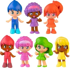 Pinypon Rainbow Tube, Tubo Con 7 Personaggi Pinypon Colori Arcobaleno;