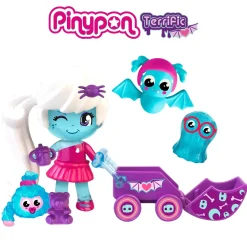 Pinypon Terrific My Monsters & Me, Personaggio Pinypon Fantasma E 3 Animali Domestici, Con Accessori. Per Bambine/I Da 4 Anni