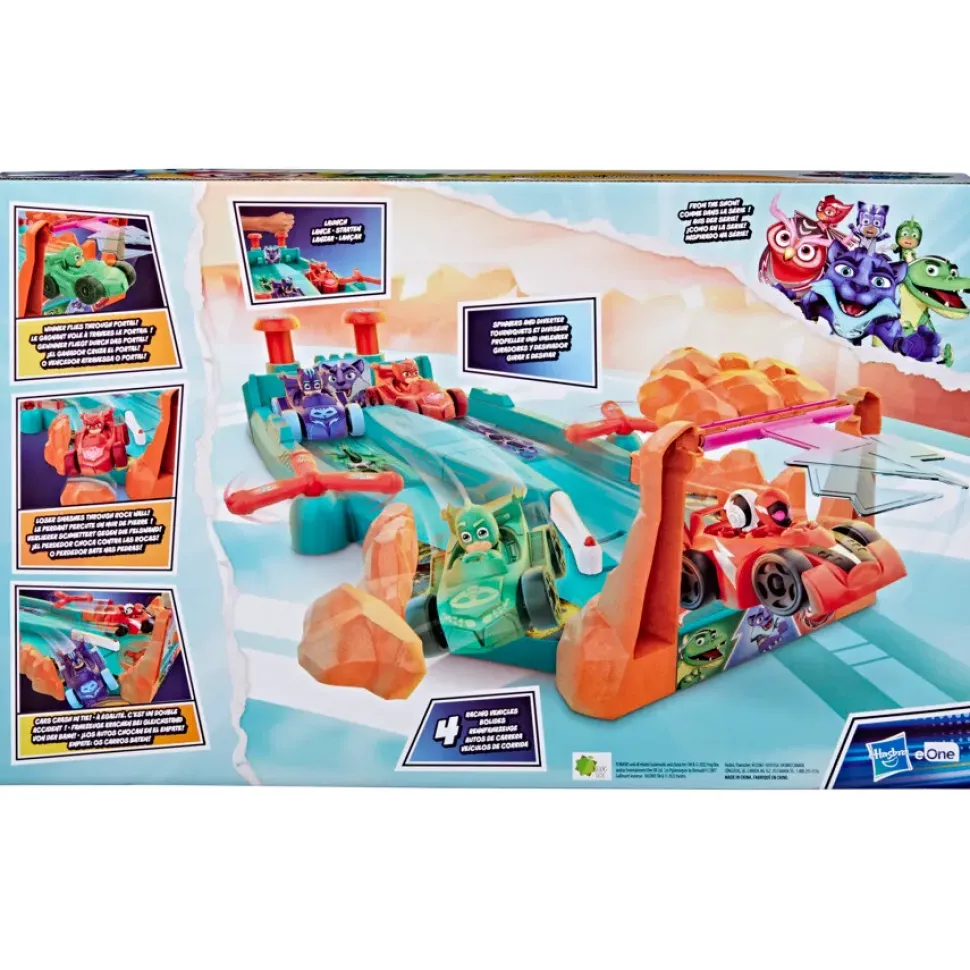 Pj Masks Super Pigiamini, Pista Delle Macchinine, Playset Con Pista E 4 Macchine Pj Masks, Per Bambini Dai 3 Anni In Su