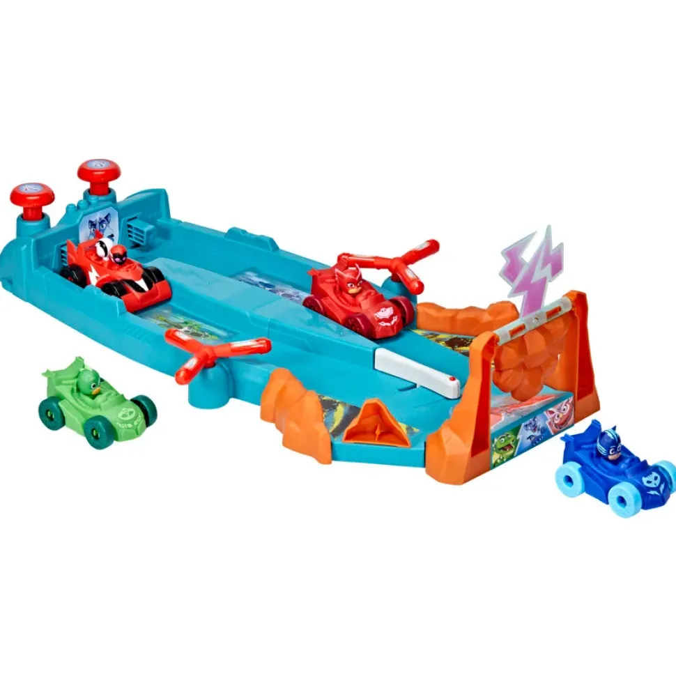 Pj Masks Super Pigiamini, Pista Delle Macchinine, Playset Con Pista E 4 Macchine Pj Masks, Per Bambini Dai 3 Anni In Su
