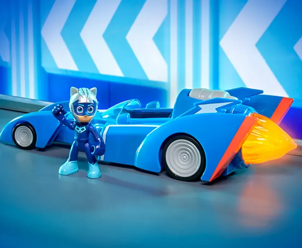 Pj Masks Super Pigiamini, Cat Racer, Auto Giocattolo Di Gattoboy, Giocattoli Per Bambini E Bambine In Eta Prescolare