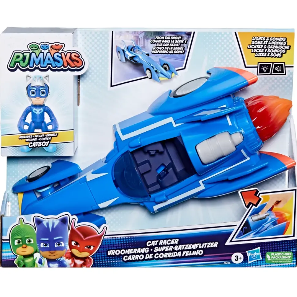 Pj Masks Super Pigiamini, Cat Racer, Auto Giocattolo Di Gattoboy, Giocattoli Per Bambini E Bambine In Eta Prescolare