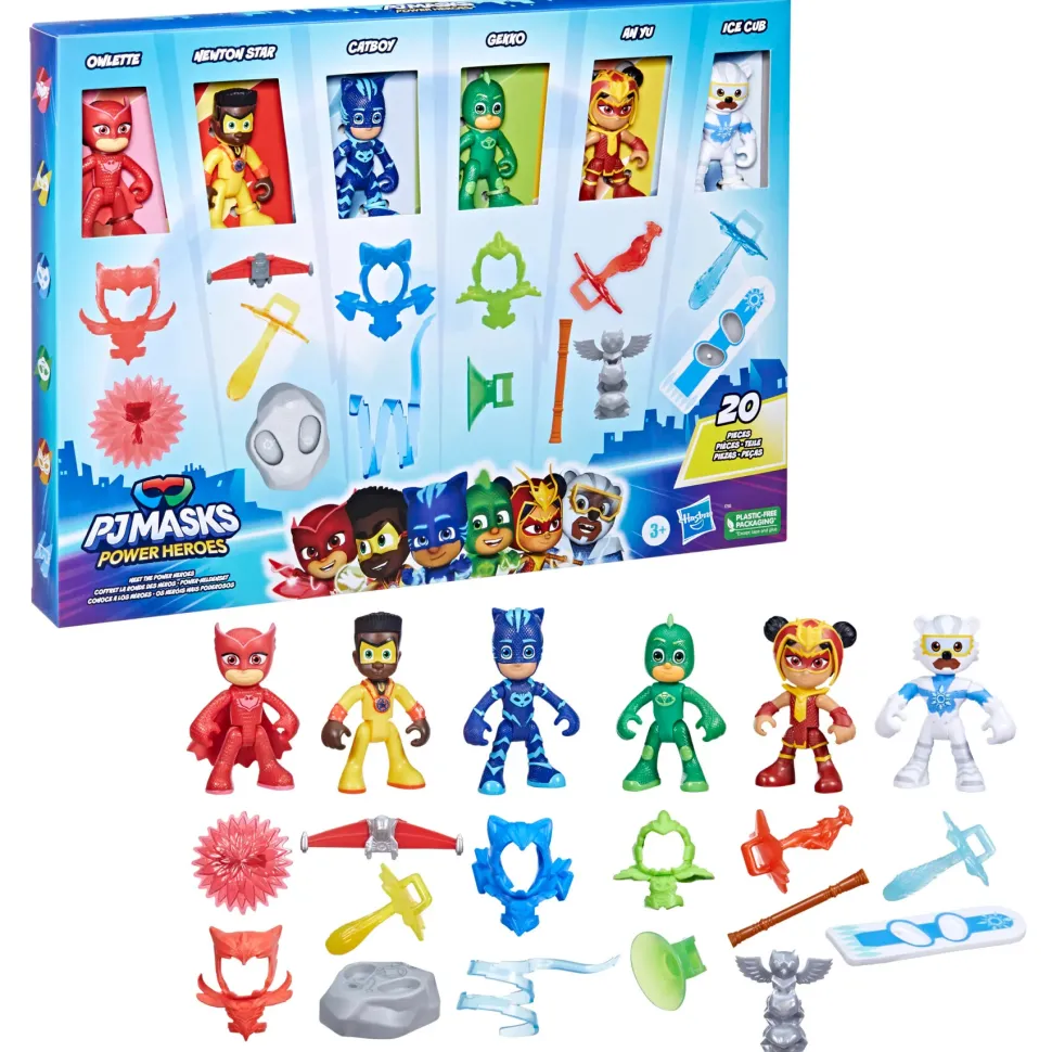 Pj Masks Super Pigiamini, La Squadra Di Power Heroes, Action Figure Per Bambini E Bambine In Eta Prescolare