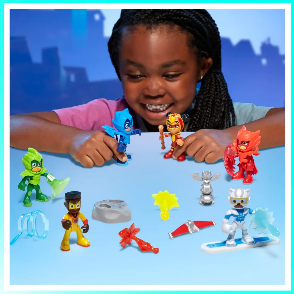 Pj Masks Super Pigiamini, La Squadra Di Power Heroes, Action Figure Per Bambini E Bambine In Eta Prescolare