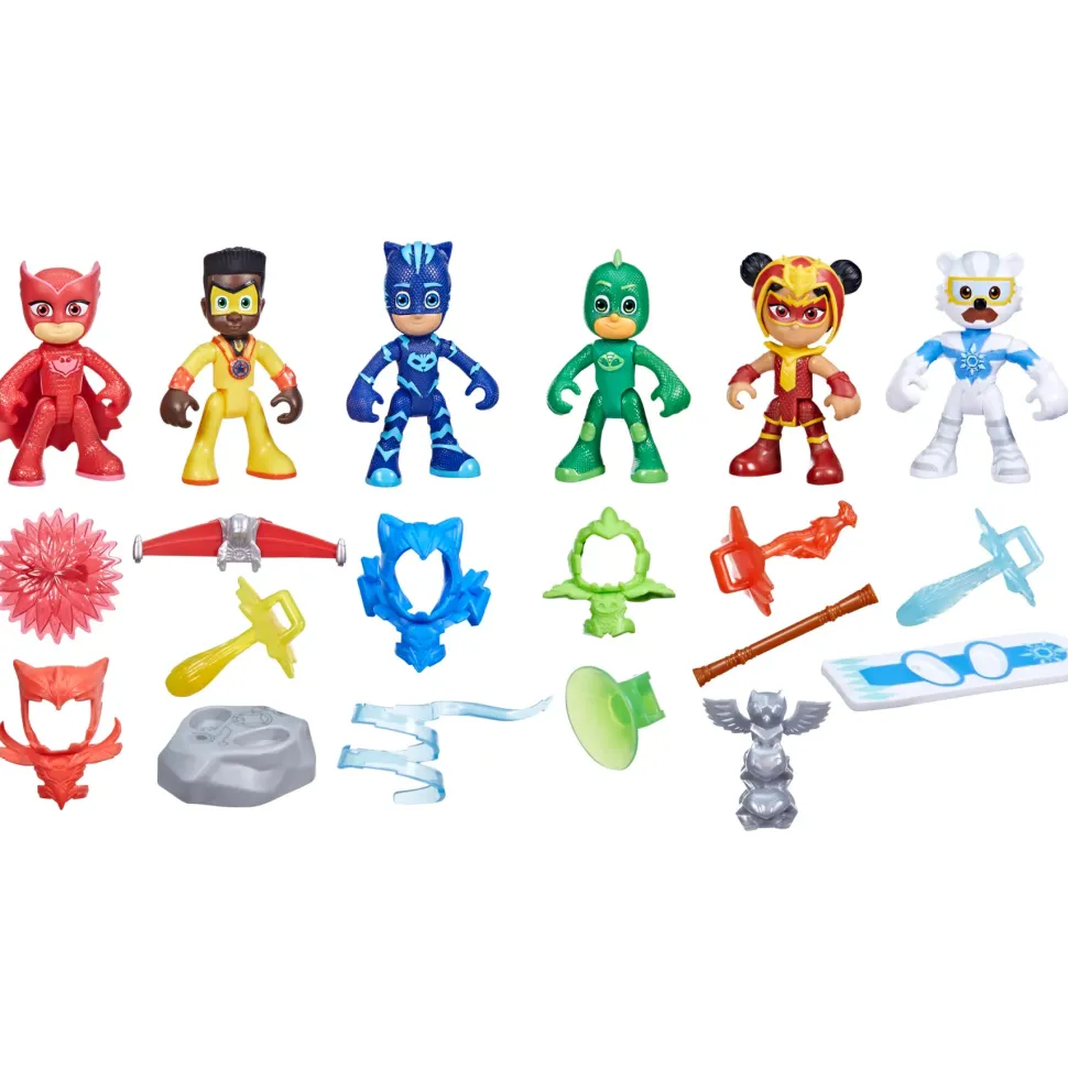 Pj Masks Super Pigiamini, La Squadra Di Power Heroes, Action Figure Per Bambini E Bambine In Eta Prescolare
