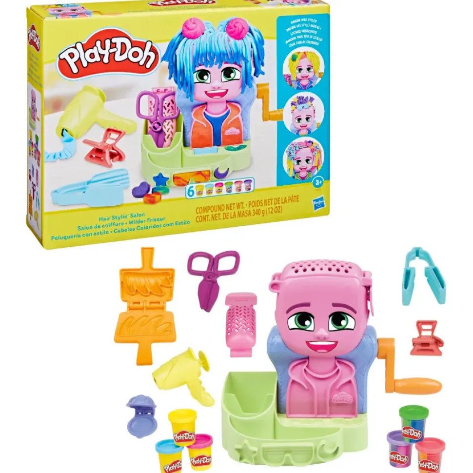 Play-Doh Capelli Pazzerelli, Playset Per Giocare Al Parrucchiere, Giocattoli Di Fantasia Per Bambini E Bambine Dai 3 Anni In Su
