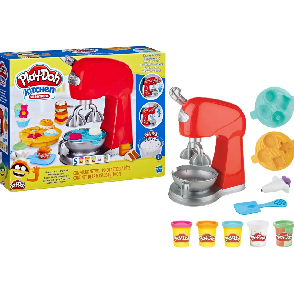Play-Doh Kitchen Creations Il Magico Mixer, Impastatrice Giocattolo Con Finti Accessori Da Cucina